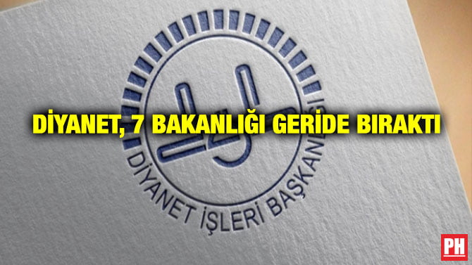 DİYANET,7 BAKANLIĞI GERİDE BIRAKTI