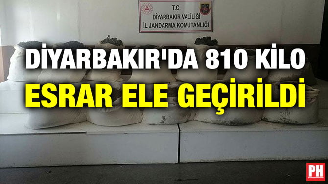 DİYARBAKIR’DA 810 KİLO ESRAR ELE GEÇİRİLDİ