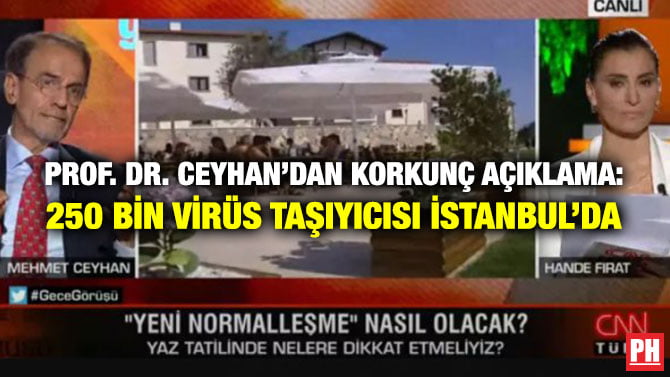 PROF. DR. CEYHAN’DAN KORKUNÇ AÇIKLAMA: 250 BİN VİRÜS TAŞIYICISI İSTANBUL’DA