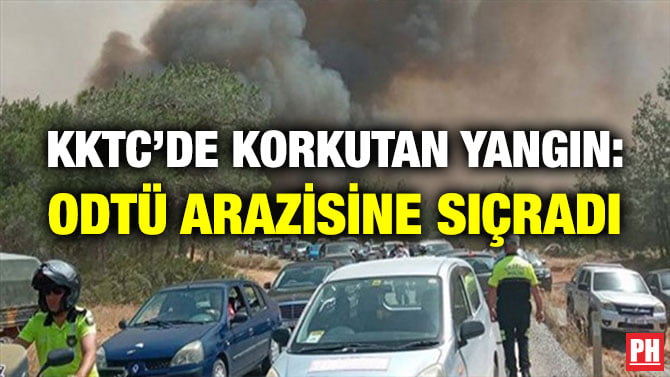 KKTC’DE KORKUTAN YANGIN: ODTÜ ARAZİSİNE SIÇRADI