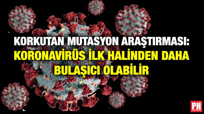 KORKUTAN MUTASYON ARAŞTIRMASI: KORONAVİRÜS İLK HALİNDEN DAHA BULAŞICI OLABİLİR