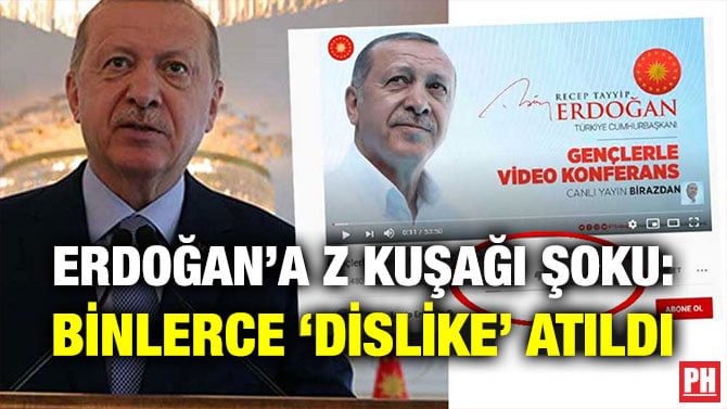ERDOĞAN’A Z KUŞAĞI ŞOKU: BİNLERCE ‘DİSLİKE’ ATILDI