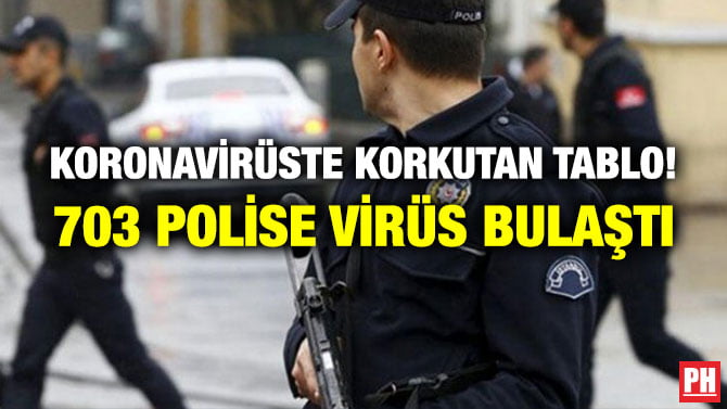 KORONAVİRÜSTE KORKUTAN TABLO! 703 POLİSE VİRÜS BULAŞTI