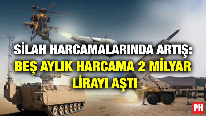 SİLAH HARCAMALARINDA ARTIŞ: BEŞ AYLIK HARCAMA 2 MİLYAR LİRAYI AŞTI