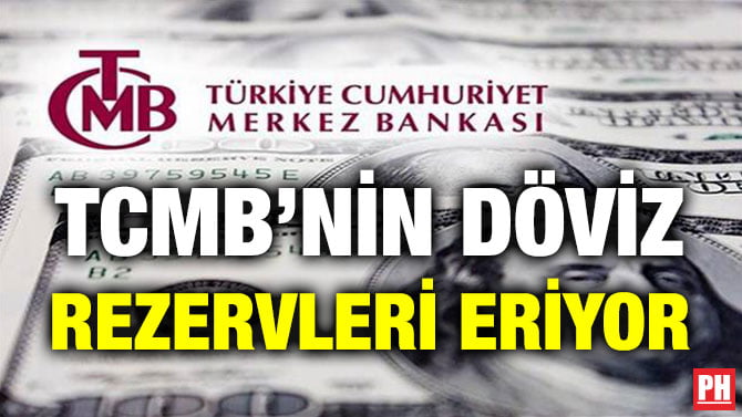 TCMB’NİN DÖVİZ REZERVLERİ ERİYOR
