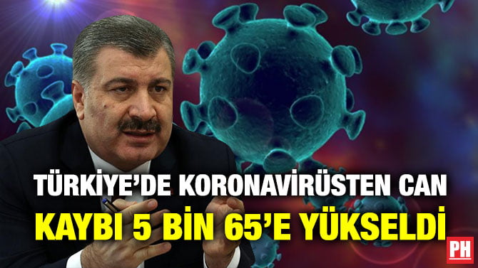 TÜRKİYE’DE KORONAVİRÜSTEN CAN KAYBI 5 BİN 65’E YÜKSELDİ