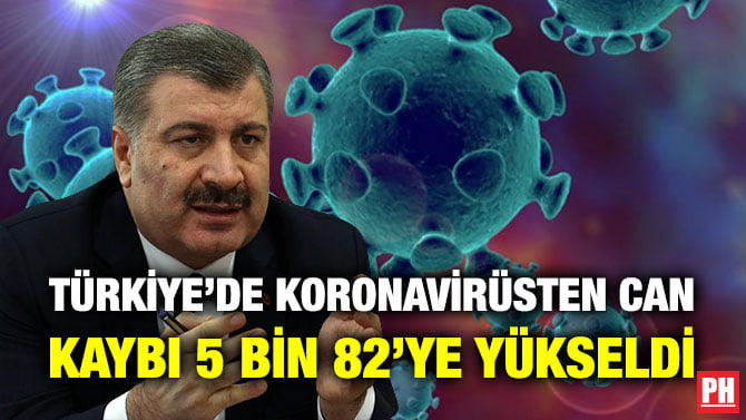 TÜRKİYE’DE KORONAVİRÜSTEN CAN KAYBI 5 BİN 82’YE YÜKSELDİ
