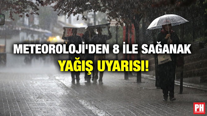 METEOROLOJİ’DEN 8 İLE SAĞANAK YAĞIŞ UYARISI!