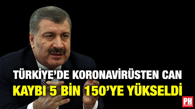 TÜRKİYE’DE KORONAVİRÜSTEN CAN KAYBI 5 BİN 150’YE YÜKSELDİ