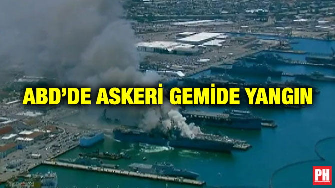 ABD’DE ASKERİ GEMİDE YANGIN