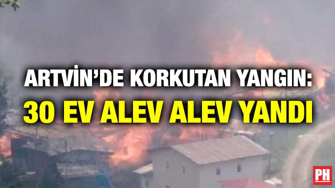 ARTVİN’DE KORKUTAN YANGIN: 30 EV ALEV ALEV YANDI