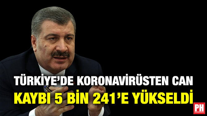 TÜRKİYE’DE KORONAVİRÜSTEN CAN KAYBI 5 BİN 241’E YÜKSELDİ