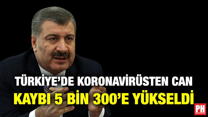 TÜRKİYE’DE KORONAVİRÜSTEN CAN KAYBI 5 BİN 300’E YÜKSELDİ