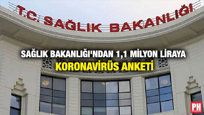 SAĞLIK BAKANLIĞI’NDAN 1,1 MİLYON LİRAYA KORONAVİRÜS ANKETİ