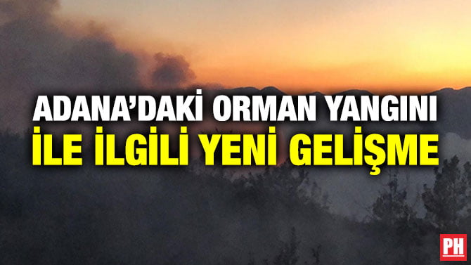 ADANA’DAKİ ORMAN YANGINI İLE İLGİLİ YENİ GELİŞME