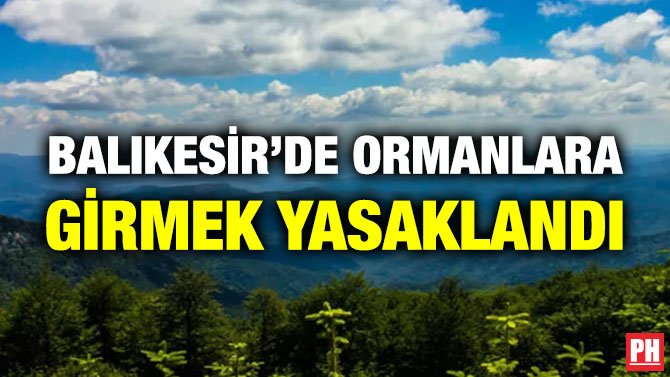 BALIKESİR’DE ORMANLARA GİRMEK YASAKLANDI