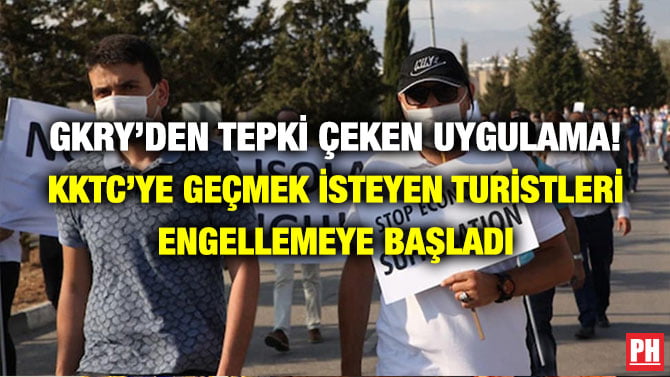 GKRY’DEN TEPKİ ÇEKEN UYGULAMA! KKTC’YE GEÇMEK İSTEYEN TURİSTLERİ ENGELLEMEYE BAŞLADI