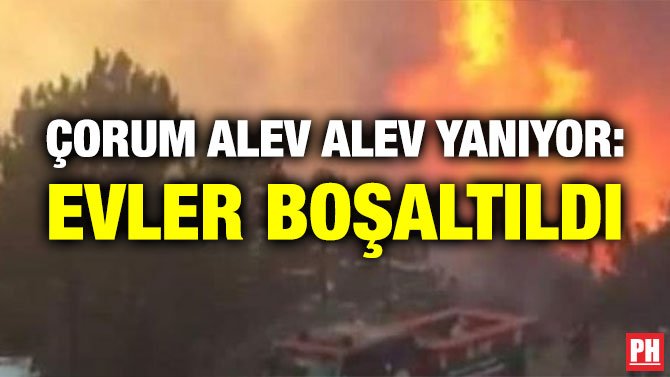 ÇORUM ALEV ALEV YANIYOR: EVLER BOŞALTILDI