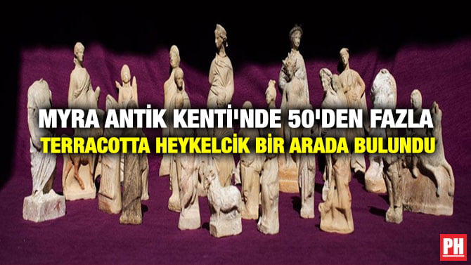 MYRA ANTİK KENTİ’NDE 50’DEN FAZLA TERRACOTTA HEYKELCİK BİR ARADA BULUNDU