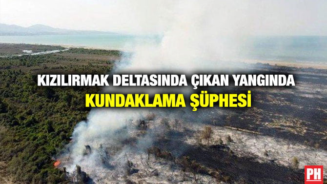 KIZILIRMAK DELTASINDA ÇIKAN YANGINDA KUNDAKLAMA ŞÜPHESİ