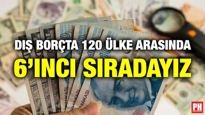 DIŞ BORÇTA 120 ÜLKE ARASINDA 6’INCI SIRADAYIZ