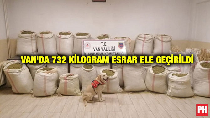 VAN’DA 732 KİLOGRAM ESRAR ELE GEÇİRİLDİ