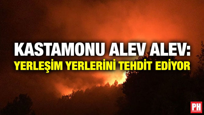KASTAMONU ALEV ALEV: YERLEŞİM YERLERİNİ TEHDİT EDİYOR
