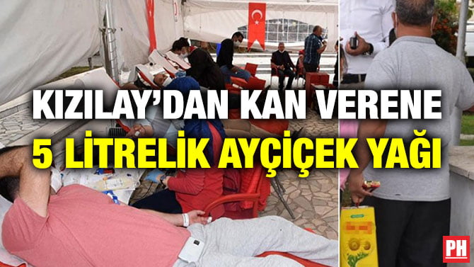 KIZILAY’DAN KAN VERENE 5 LİTRELİK AYÇİÇEK YAĞI