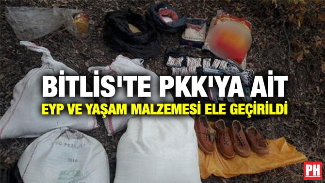 BİTLİS’TE PKK’YA AİT EYP VE YAŞAM MALZEMESİ ELE GEÇİRİLDİ