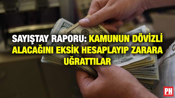 SAYIŞTAY RAPORU: KAMUNUN DÖVİZLİ ALACAĞINI EKSİK HESAPLAYIP ZARARA UĞRATTILAR