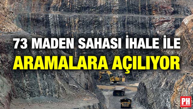 73 MADEN SAHASI İHALE İLE ARAMALARA AÇILIYOR