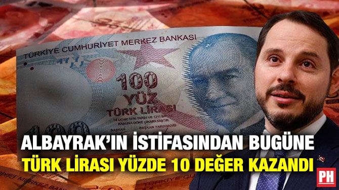 ALBAYRAK’IN İSTİFASINDAN BUGÜNE TÜRK LİRASI YÜZDE 10 DEĞER KAZANDI