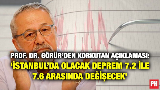 PROF. DR. GÖRÜR’DEN KORKUTAN AÇIKLAMASI: ‘İSTANBUL’DA OLACAK DEPREM 7.2 İLE 7.6 ARASINDA DEĞİŞECEK’