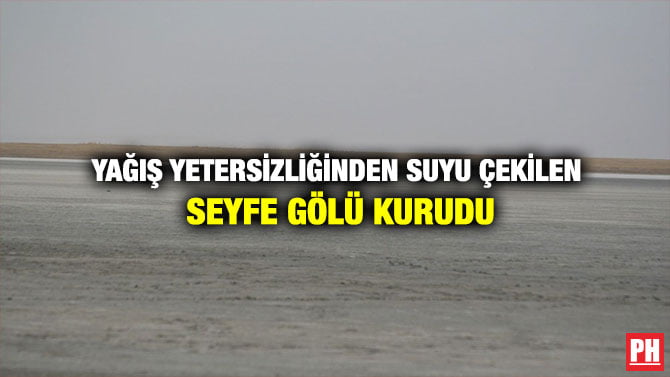YAĞIŞ YETERSİZLİĞİNDEN SUYU ÇEKİLEN SEYFE GÖLÜ KURUDU