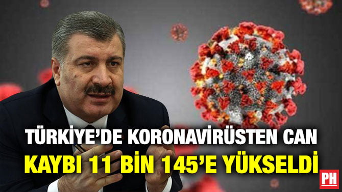 TÜRKİYE’DE KORONAVİRÜSTEN CAN KAYBI 11 BİN 145’E YÜKSELDİ