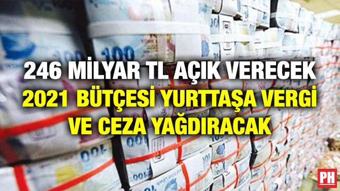 246 MİLYAR TL AÇIK VERECEK 2021 BÜTÇESİ YURTTAŞA VERGİ VE CEZA YAĞDIRACAK