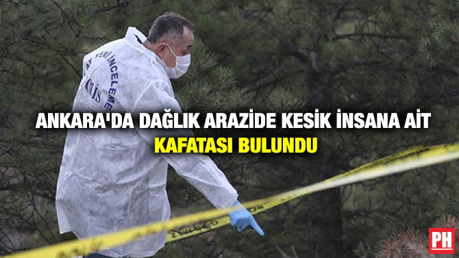 ANKARA’DA DAĞLIK ARAZİDE KESİK İNSANA AİT KAFATASI BULUNDU