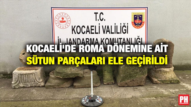 KOCAELİ’DE ROMA DÖNEMİNE AİT SÜTUN PARÇALARI ELE GEÇİRİLDİ
