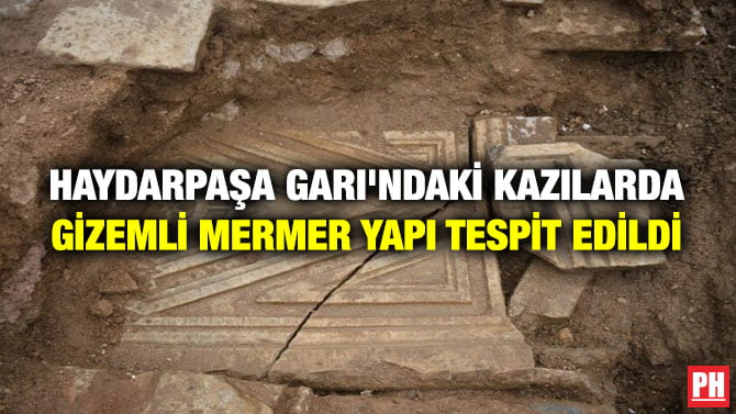 HAYDARPAŞA GARI’NDAKİ KAZILARDA GİZEMLİ MERMER YAPI TESPİT EDİLDİ
