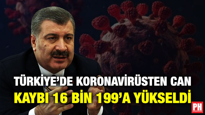 TÜRKİYE’DE KORONAVİRÜSTEN CAN KAYBI 16 BİN 199’A YÜKSELDİ