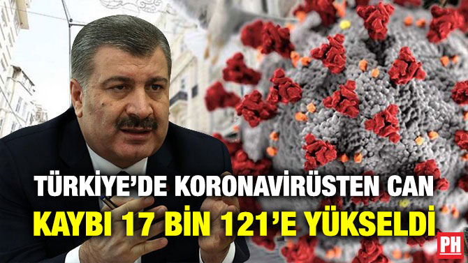 TÜRKİYE’DE KORONAVİRÜSTEN CAN KAYBI 17 BİN 121’E YÜKSELDİ