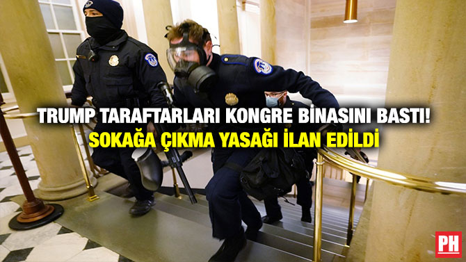 Trump Taraftarları Kongre Binasını Bastı! Sokağa Çıkma Yasağı İlan Edildi