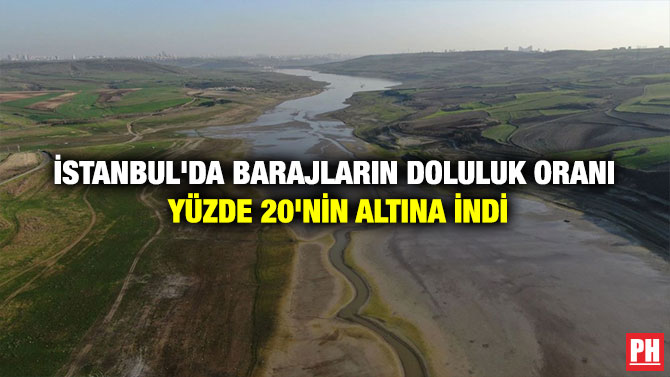 İSTANBUL’DA BARAJLARIN DOLULUK ORANI YÜZDE 20’NİN ALTINA İNDİ