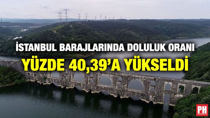 İstanbul Barajlarında Doluluk Oranı Yüzde 40,39’a Yükseldi
