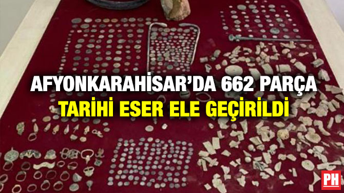 Afyonkarahisar’da 662 Parça Tarihi Eser Ele Geçirildi