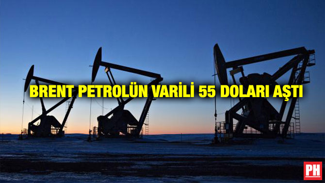 Brent Petrolün Varili 55 Doları Aştı