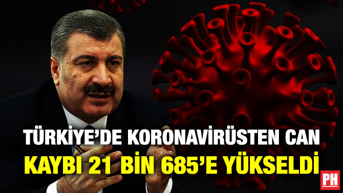 Türkiye’de Koronavirüsten Can Kaybı 21 Bin 685’e Yükseldi