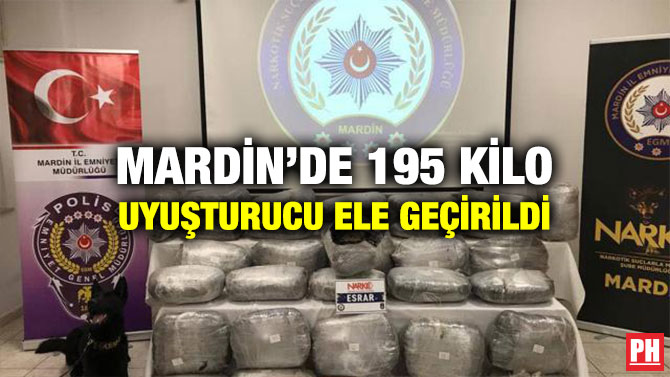 Mardin’de 195 Kilo Uyuşturucu Ele Geçirildi
