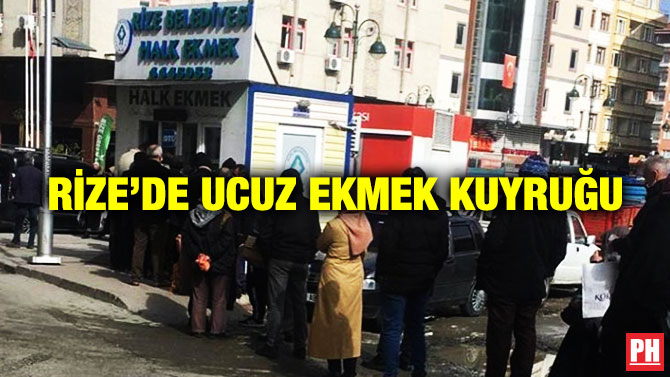 Rize’de Ucuz Ekmek Kuyruğu
