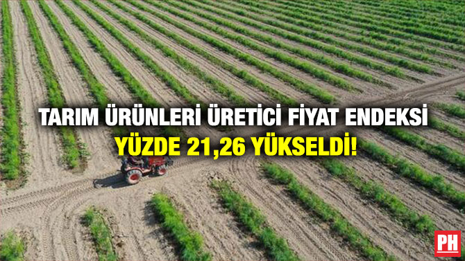 Tarım Ürünleri Üretici Fiyat Endeksi Yüzde 21,26 Yükseldi!